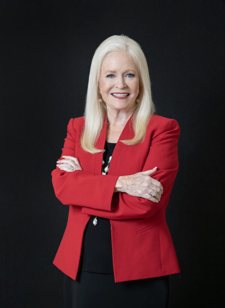 Sharon Lechter in red